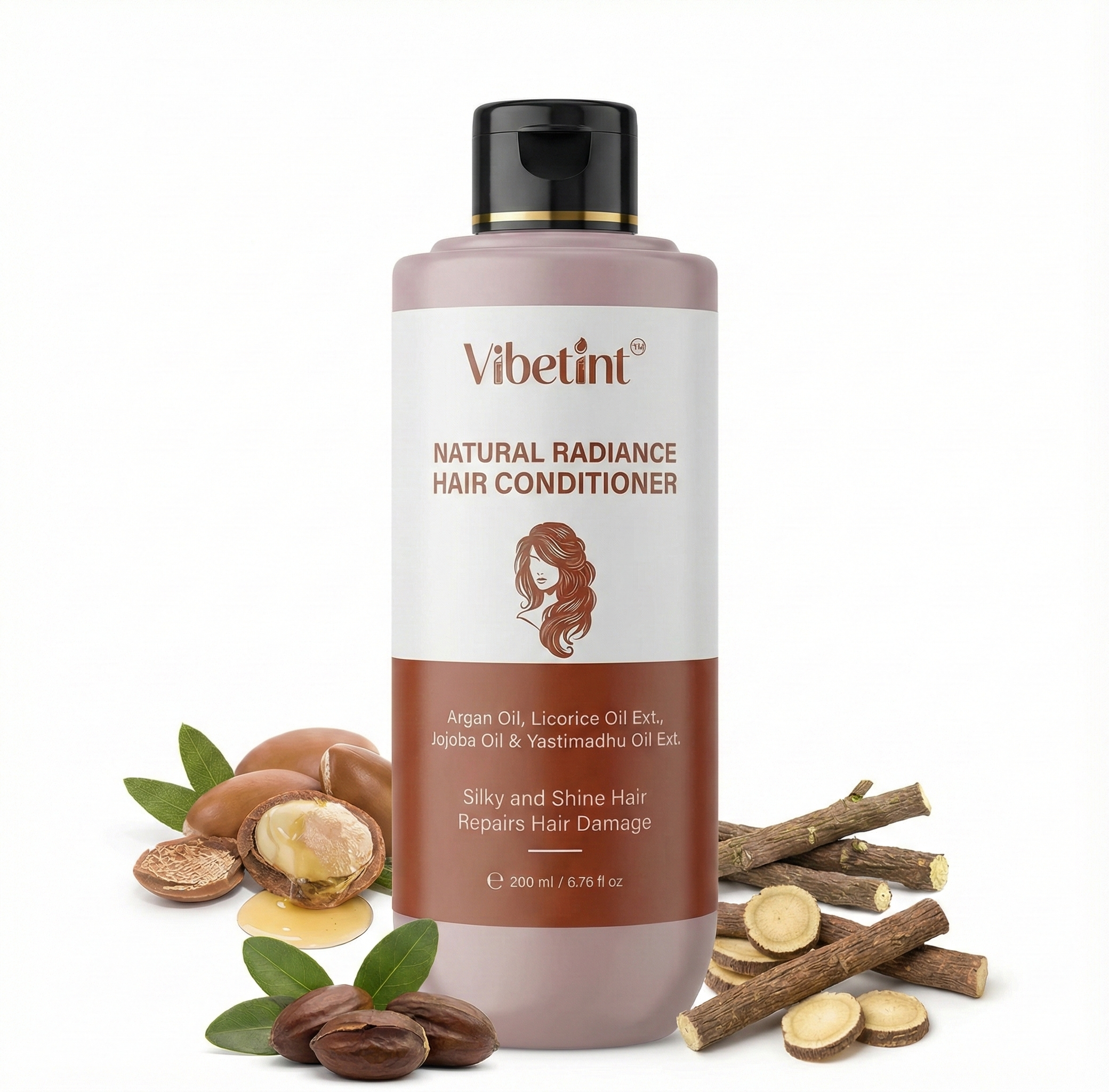 Vibetint Natural Radiance Hair Conditioner with Argan Oil & Jojoba Oil, 200 ml