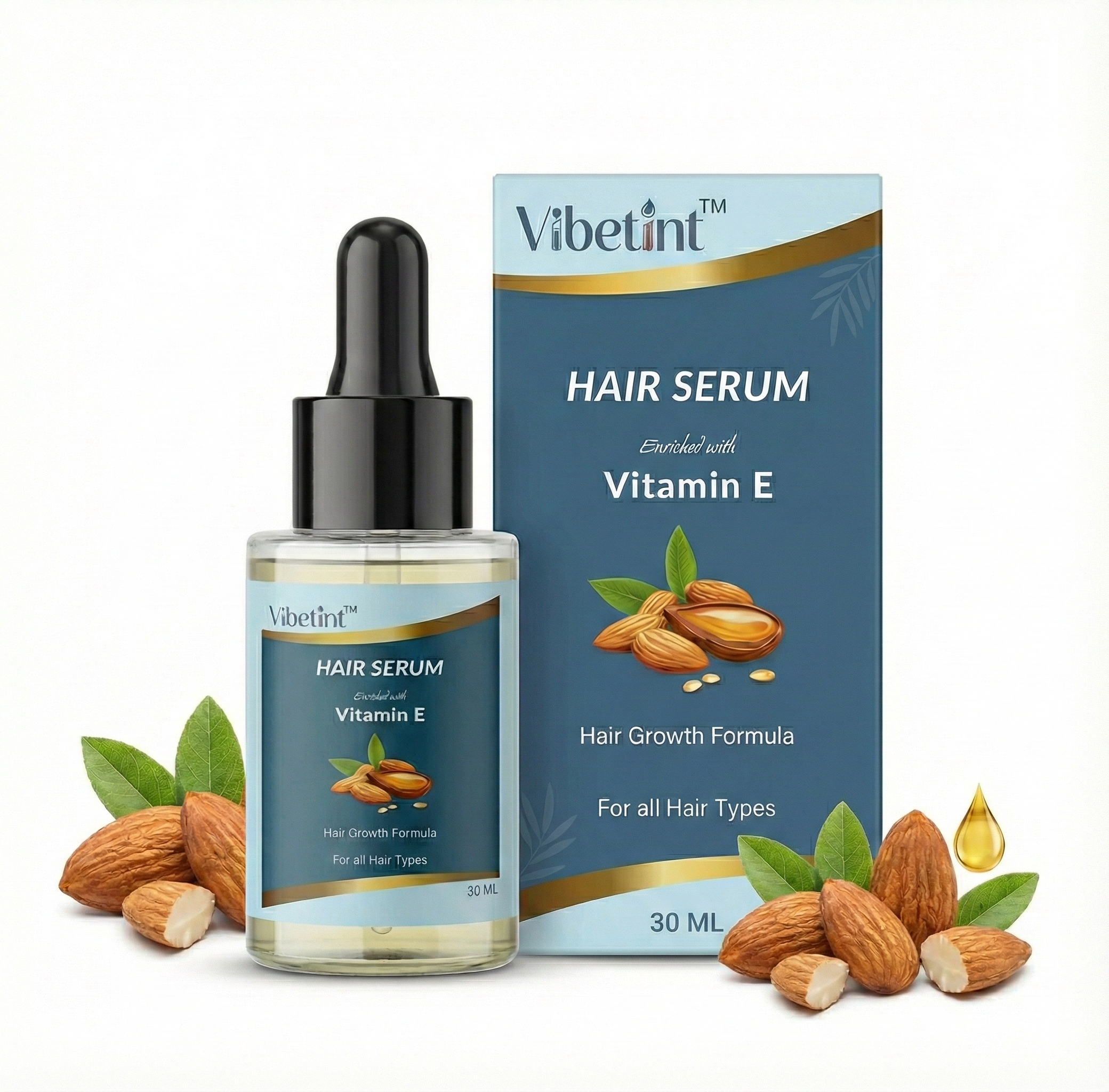 Vibetint Hair Serum with Vitamin E for Hair Growth & Shine, 30 ml - For All Hair Types
