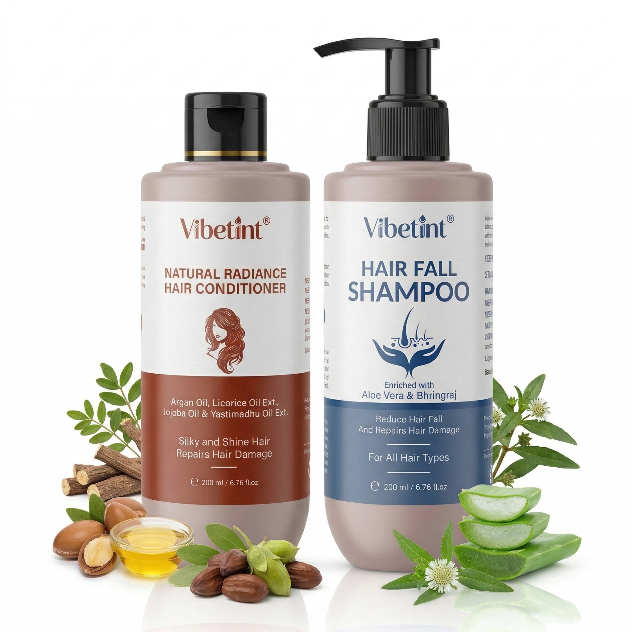 Vibetint Hair Fall Control Shampoo & Radiance Conditioner Combo, 200ml