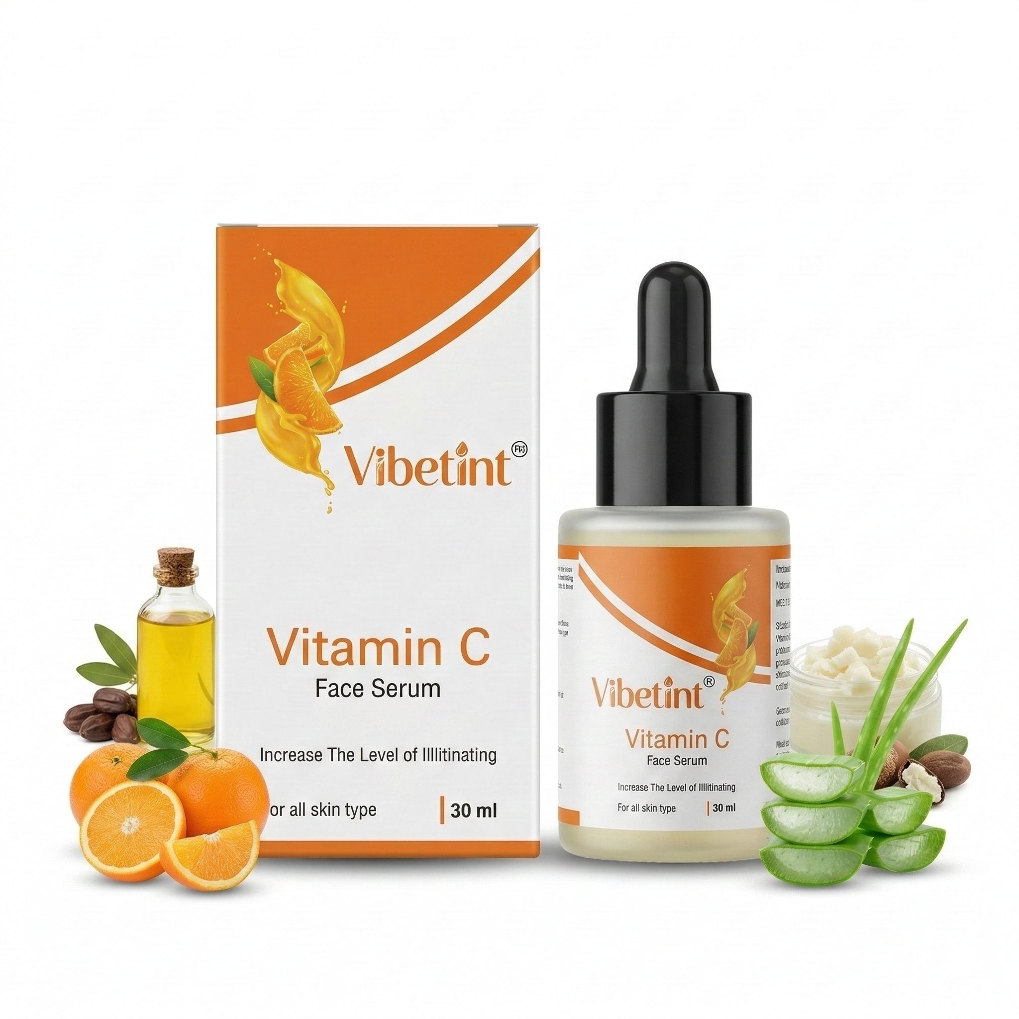 Vibetint Vitamin C Face Serum for Bright & Even Skin Tone, 30 ml