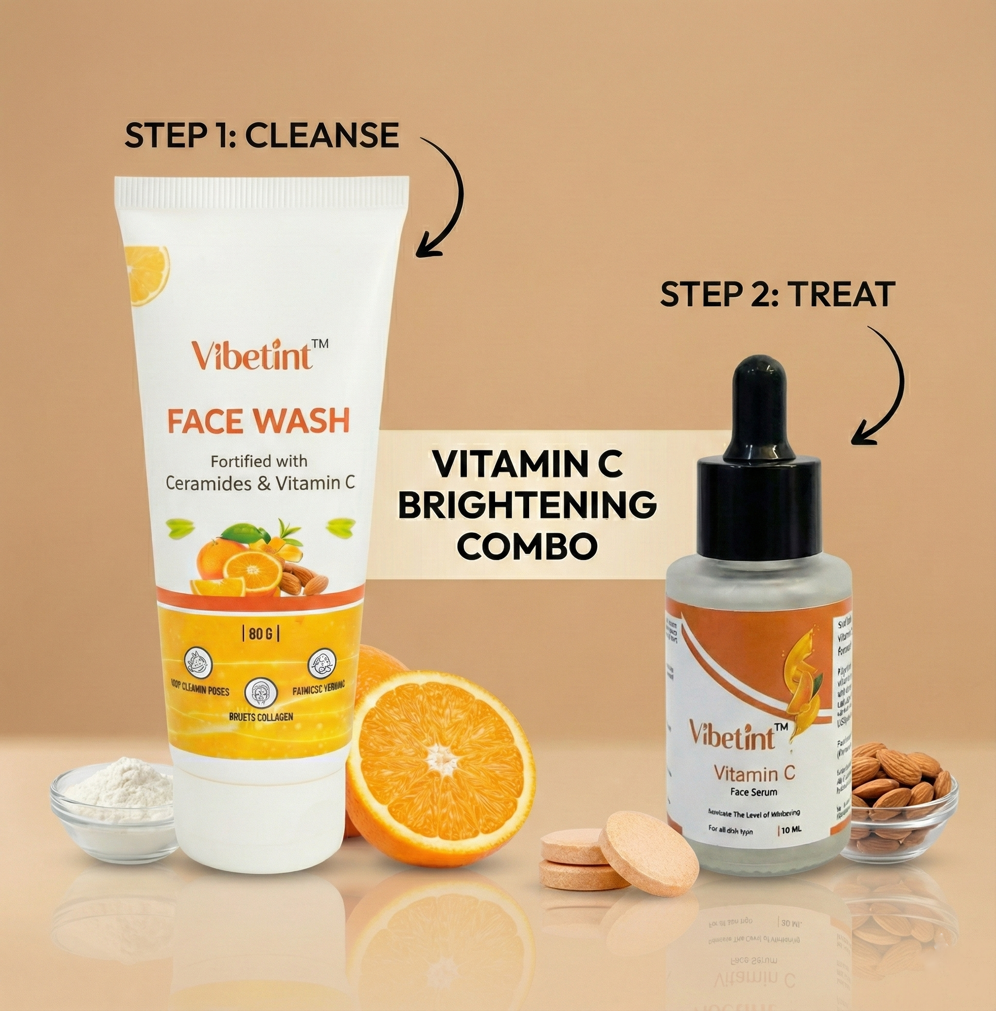 Vibetint Vitamin C Face Serum for Bright & Even Skin Tone, 30 ml